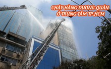 Dân đu dây thoát hiểm trong vụ cháy Hàng Dương Quán ở trung tâm TP.HCM