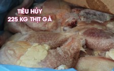 Tiêu hủy 225 kg thịt gà không có giấy chứng nhận kiểm dịch