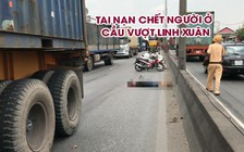 Một người bị xe container cán chết ở cầu vượt Linh Xuân