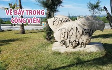 Vẽ bậy trong công viên ven biển ở Phú Yên