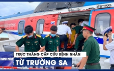 Trực thăng đưa bệnh nhân đột quỵ não từ đảo Nam Yết về đất liền điều trị