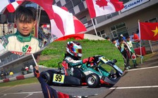 Cậu bé 11 tuổi giương cao quốc kỳ Việt Nam tại giải Gokart quốc tế