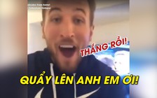 Không ra sân, Harry Kane gào thét ăn mừng qua TV