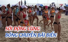 Màn tranh tài nảy lửa giữa các 'chân dài' trên bãi biển