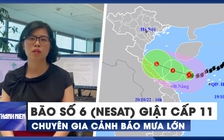 Bão số 6 (bão Nesat) gió giật cấp 11, chuyên gia cảnh báo điều gì?