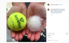 Mưa đá to như bóng tennis 'oanh tạc' vùng trung nam nước Pháp