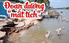 Đoạn đường bỗng dưng “mất tích” sau một đêm vì sạt lở