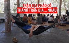 Ăn nhậu tưng bừng ở trận địa pháo cổ di tích quốc gia