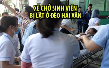 Xe chở sinh viên bị lật ở đèo Hải Vân, ít nhất 1 người chết