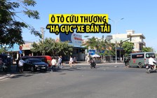 Ô tô cứu thương vượt đèn đỏ, tông xe bán tải lộn nhào