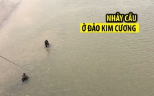 Đang chở vợ, người đàn ông nhảy cầu ở đảo Kim Cương