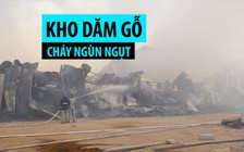 Kho dăm gỗ cháy ngụt ngụt trong khu công nghiệp ở Quy Nhơn