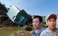 Nhảy xuống sông tìm đường sống khi sà lan lao vào tông sập nhà