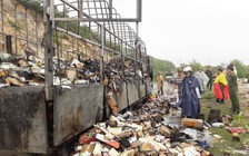 Người 'hôi của' hàng hóa xe bị cháy đã đem trả lại cho nhà xe