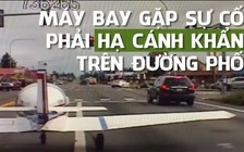 Máy bay trục trặc, đường phố bất đắc dĩ trở thành đường băng