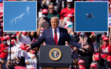 Máy bay lạ bị F-16 ngăn chặn khi Tổng thống Trump phát biểu tranh cử