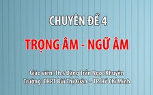 [ÔN THI THPT QUỐC GIA 2019] MÔN ANH VĂN: Chuyên đề 4 Trọng âm - Ngữ âm