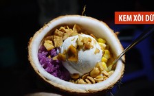 [360 ĐỘ NGON] Kem xôi dừa Thái Lan hút khách trên vỉa hè Sài Gòn