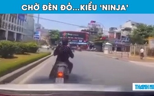 ‘Phát nản’ với kiểu dừng đèn đỏ kết hợp tránh nắng của ‘ninja’