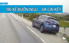 Mazda CX-5 suýt lao xuống ruộng vì tài xế… ngủ quên