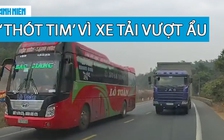 Tài xế ‘rớt tim’ vì liên tục bị xe tải vượt ẩu, chèn đường