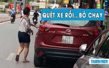 Bức xúc nữ tài xế lái ô tô quệt xe khác rồi… bỏ chạy