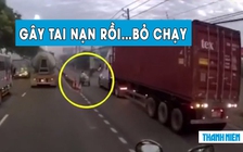 Phẫn nộ container giành làn xe máy, gây tai nạn rồi bỏ chạy