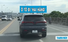 Dân mạng lắc đầu ô tô đi ‘hai hàng’, không cho xe khác vượt