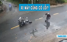 Lái xe máy gặp nạn sau khi phanh gấp tránh xe tải: Ai đúng, ai sai?