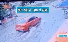 Hú vía xe tải ‘phanh cháy lốp’ tránh ô tô con sang đường cực ẩu