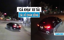 Dân mạng ‘nóng mắt’ tài xế ô tô lái ẩu, còn cà khịa xe tải