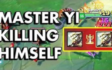 Video LMHT: Cuồng đao Guinsoo bị lỗi, Master Yi tự chém lính tự chết