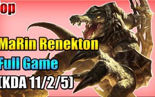 Video LMHT: Afreeca MaRin cầm Renekton đi top, bán hành Camille