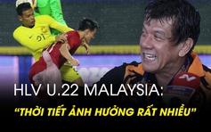HLV U.22 Malaysia không trách trọng tài, nhận định 'trời mưa làm mất cân bằng lối chơi'