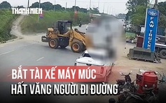 Xe máy múc mất lái, hất văng người đi đường lên trời