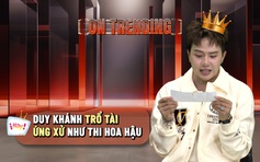 Duy Khánh trổ tài ứng xử như thi hoa hậu