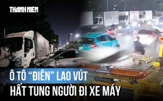 Rùng mình khoảnh khắc tai nạn liên hoàn trên phố Nguyễn Chánh