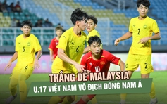 Thắng dễ Malaysia, U.17 Việt Nam vô địch Đông Nam Á lần thứ 4