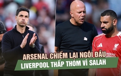 Arsenal chiếm lại ngôi đầu, Liverpool thắng nhưng thấp thỏm vì Salah