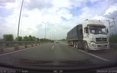 [VIDEO] Xe tải chạy ngược chiều trên cao tốc Long Thành - Dầu Giây