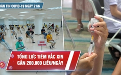 Bản tin Covid-19 ngày 21.6: Tổng lực tiêm vắc xin gần 200.000 liều/ngày