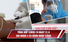 Tổng hợp Covid-19 ngày 31.8: Thêm bệnh nhân tử vong, 4 ca bệnh nhập cảnh mới