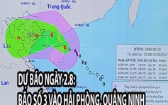 Dự báo ngày 2.8, bão số 3 sẽ đổ bộ vào Hải Phòng, Quảng Ninh