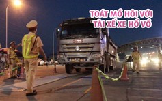 CSGT toát mồ hôi với tài xế xe ben Hổ Vồ chở quá tải 93%