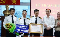Trao thưởng cho 3 ngư dân cứu hộ vụ chìm tàu Vietsun Integrity