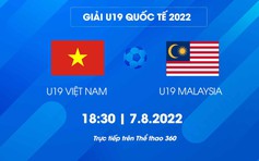 Giải U.19 Quốc tế 2022: U.19 Việt Nam - U.19 Malaysia