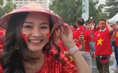 SEA Games: Nữ CĐV xinh đẹp tin U.22 Việt Nam thắng 2-1, Tiến Linh và Đức Chinh ghi bàn