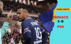 Highlights Monaco 3-0 PSG: Thua đậm vì dàn sao thi đấu rệu rã