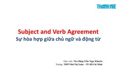 [ÔN THI THPT QUỐC GIA 2019] MÔN ANH VĂN: Chuyên đề 9 Sự hòa hợp về chủ ngữ và động từ