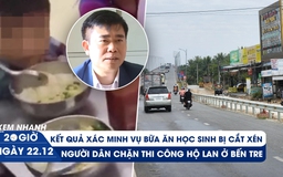 Xem nhanh 20h ngày 22.12: Kết luận vụ học sinh bán trú thiếu ăn | Người dân phản ứng vì hộ lan 'cản' kinh doanh